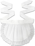 CRB Fashion Waist Apron Kitchen Cooking Restaurant Cotton Bistro Half Aprons with Pockets For Woman