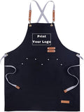 YOWESHOP Personlized Chef Apron Cross Back Apron with Adjustable Straps Canvas Embroidered & Printing