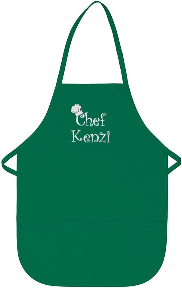 Made in the USA Chef Any Name Child Personalized Embroidered Premium Child Apron for Kids Girls Boys Fun in the Kitchen Gift