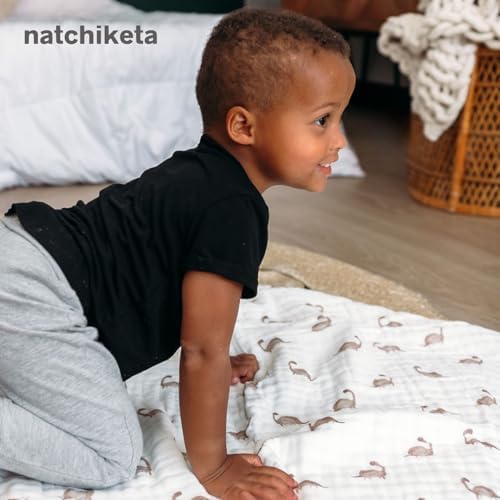 Organic Cotton Muslin Baby Blanket for Boys & Girls - Luxurious Soft Toddler Quilt for Swaddling - Gender Neutral Blanket - Baby and Toddler Gift - Sea Turtle