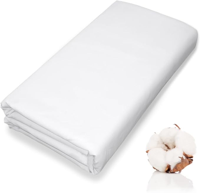 Cotton Fabric: 63 inch x 10 Yards Unbleached Muslin Fabric Perfect for Sewing, Apparel, and Craft（Bleached