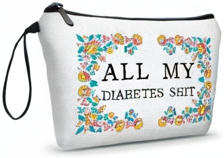 ARIOSEY Diabetic Gifts,Diabetes Travel Case,Medicine Pouch,Small Cosmetic Bag,Diabetic Bags,Medicine Bags for Pills,Makeup Bag Travel,Diabetes Accessories,Pill Pouches,Christmas Gift