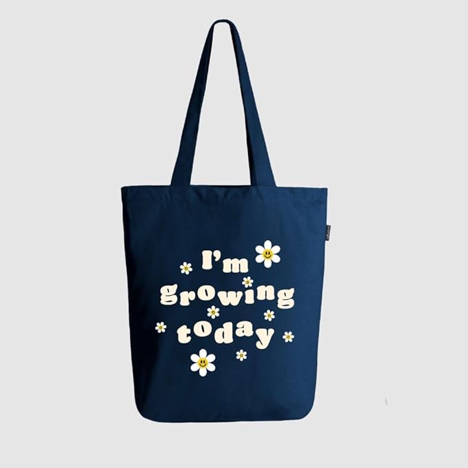 Ecoright Tote Bag for Women with Zipper, Small Tote Bag, Canvas Bag, Reusable Cotton Bag for Beach, Grocery, School & Work