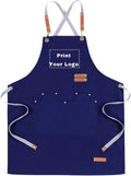 YOWESHOP Personlized Chef Apron Cross Back Apron with Adjustable Straps Canvas Embroidered & Printing