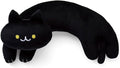 Furvana U-Shaped Cat Plush Pillow, Cute Plushies, 20" - Ultrasoft Cat Stuffed Animal, Birtday Gift (Black)