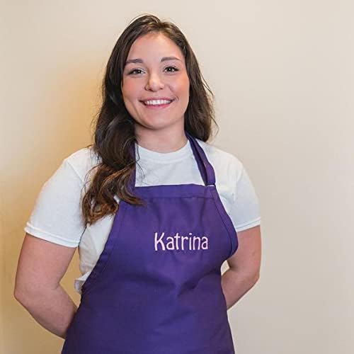 Made in the USA Personalized Embroidered Premium Adult Apron for Men Women Fathers Mothers Day Kitchen BBQ Grilling Gift