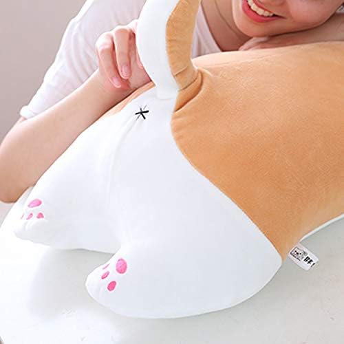 Shiba Inu Dog Plush Pillow, Soft Cute Corgi Stuffed Animals Doll Toys Gifts for Valentine, Christmas, Birthday, Bed, Sofa Chair (Brown Smiling Eye, 13.5in)