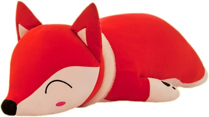 VSFNDB Stuffed Fox Animal Plush Toy 20 Inches Red Large Animal Stuffed Plushies Super Soft Cute Cuddly Pillow Cushion Stuff Dolls Birthday Xmas Gifts for Children Kids Boys Girls Room Decor, 20Inches