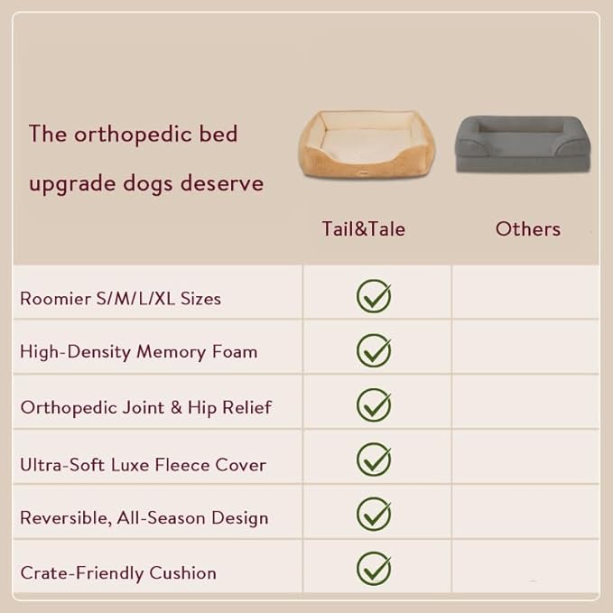 Self-Warming Orthopedic Dog Bed for Extra Large Dogs - Memory Foam for Joint Pain & Arthritis, XL Pet Bed w/Washable Removable Cover & Waterproof Liner, XXL Dog Sofa w/Raised Bolster & Non-Slip Base