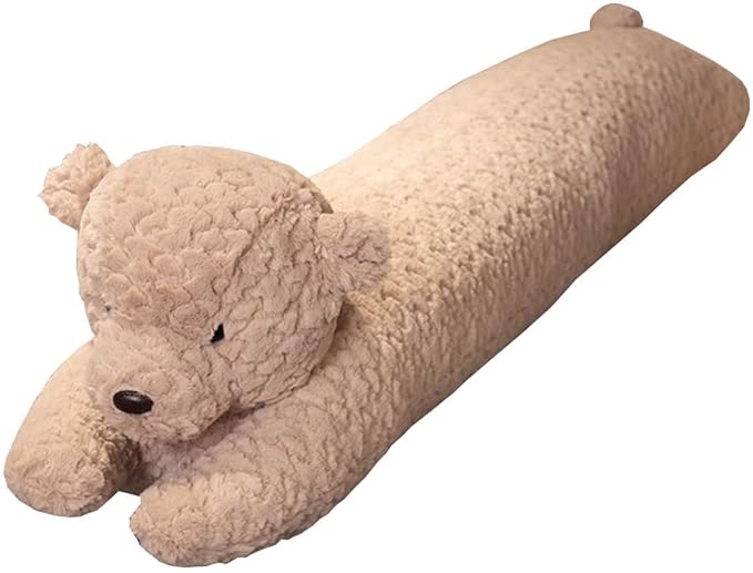 FEEZUSH Bear Plush Pillow - 47 inch Long Plush Bear - Birthday, Christmas, Valentine's Day Gift for Kids Boys Girls (Brown)