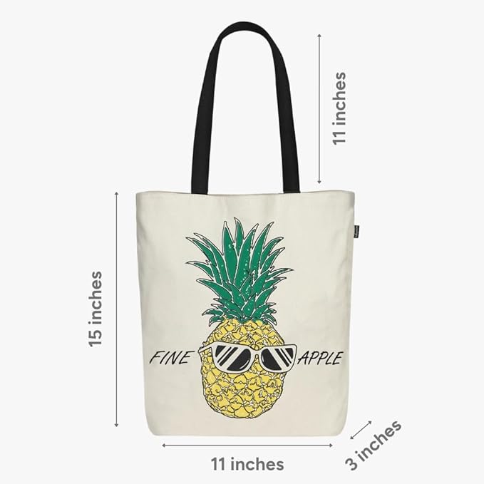 Ecoright Tote Bag for Women with Zipper, Small Tote Bag, Canvas Bag, Reusable Cotton Bag for Beach, Grocery, School & Work