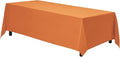Gee Di Moda Rectangle Tablecloth - 90 x 156 Inch Orange Table Cloth for 8 Foot Tables with Floor-Length Drop - Heavy Duty Washable Fabric for Holiday Party, Dinner, Weddings & Baby Shower