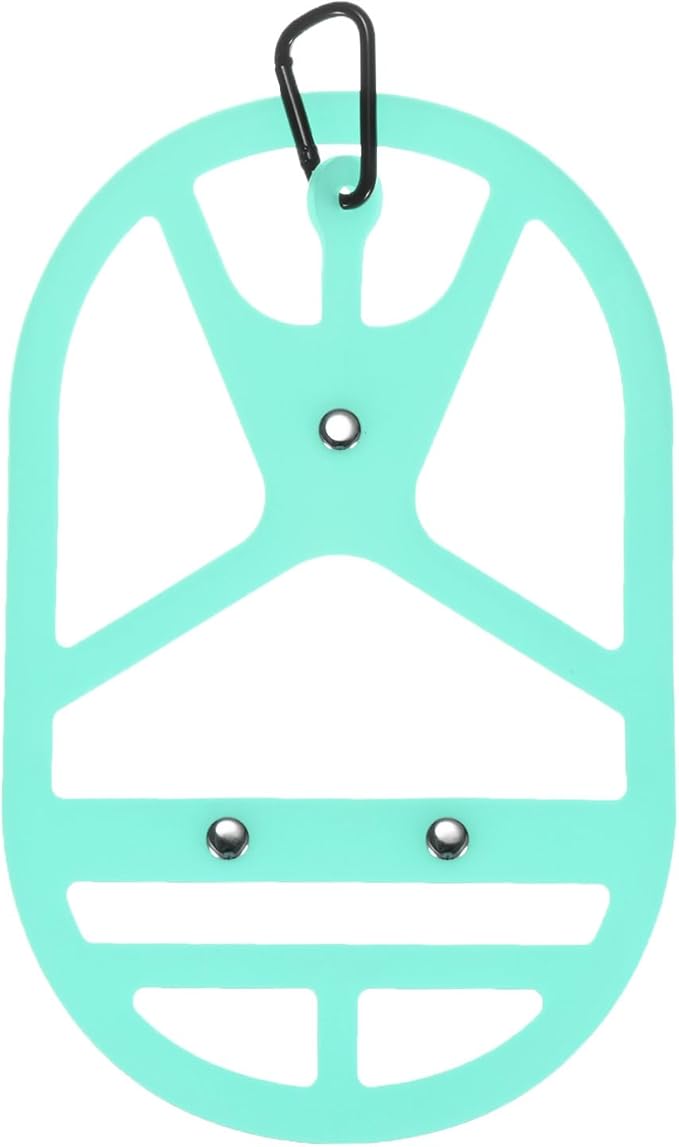 TIXIPEM Shoe Holster for Backpack [1SET] - Elastic Silicone Footwear Holder with Clip Use for Travel & Outdoors & Sports - [Cyan-Blue-XL] Hang Extra Shoes Cleats Boots