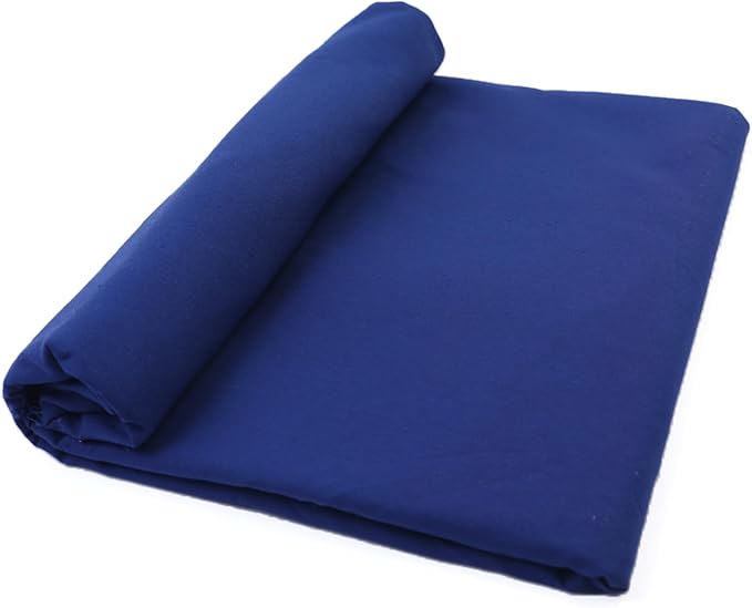 Cotton Fabric Natural Cotton Poplin Fabric by The Yard 100% Cotton, 59 Inches Wide Soft Embroidery Fabric Material for Quilting, Sewing, Crafts, Binding, Backing and Lining (Navy, 5 Yard)
