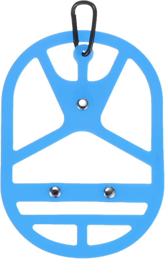 TIXIPEM Shoe Holster for Backpack [1SET] - Elastic Silicone Footwear Holder with Clip Use for Travel & Outdoors & Sports - [Sapphire Blue-M] Hang Extra Shoes Cleats Boots