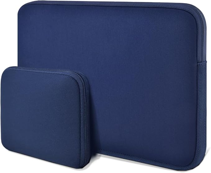 ZINMARK Laptop Sleeve Case 13-14 inch with Small Case, Neoprene Rainproof & Shockproof Cover for MacBook Pro 14" M4 M3 M2 M1 and 13.3" MacBook Air/Pro, XPS 13/14 & Most 13"-14" laptops, Blue