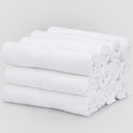 THREAD SPREAD 100% Cotton Dish Cloths - Flour Sack Kitchen Towels - Cotton Blank Towel - Thick Absorbent Quick Dry, Machine Washable - Cleaning & Drying - 28"x28" - Pack of 12, White