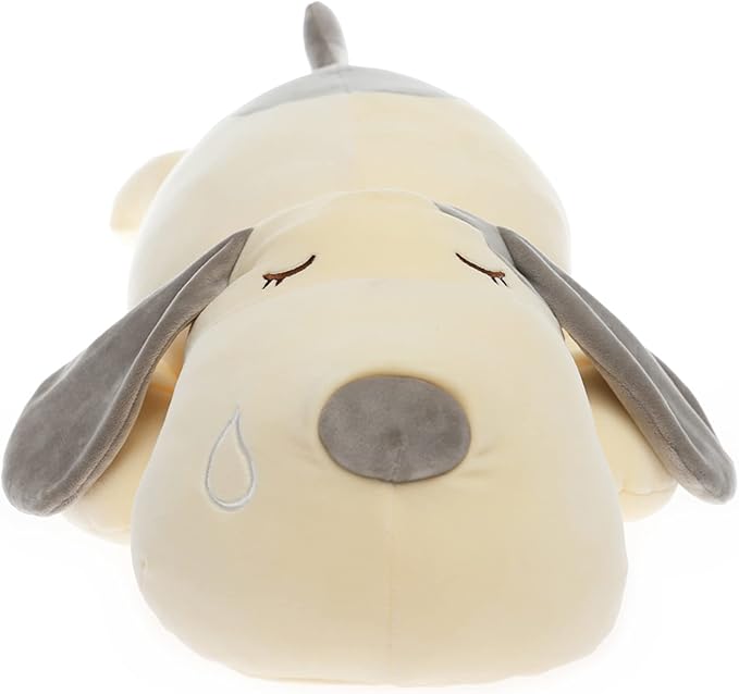 ERDAO Dog Plush Pillow, Soft Dog Stuffed Animals Toy Plushie Body Pillow Gifts for Kids Girls Boys (Gray, 21.6 inch)