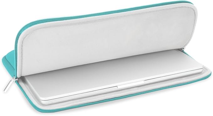 RAINYEAR 15.6 Inch Laptop Sleeve Case Soft Fluffy Lining Zipper Padded Cover Carrying Bag with Accessories Pouch, Compatible with 15.6" Notebook Computer Chromebook (Blue, Upgraded Version)