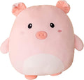 lannery Pig Plush Pillow, Cute Pink Pig Stuffed Animal Toy Soft Cartoon Animals Pig Plushies Hugging Pillow Gifts for Room Decor Birthday, 16 inch
