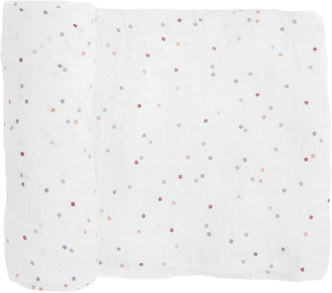 Little Unicorn Premium Cotton Swaddle Baby Blanket | Breathable Fabric | for swaddling, Play, Nursing & More (Dots)