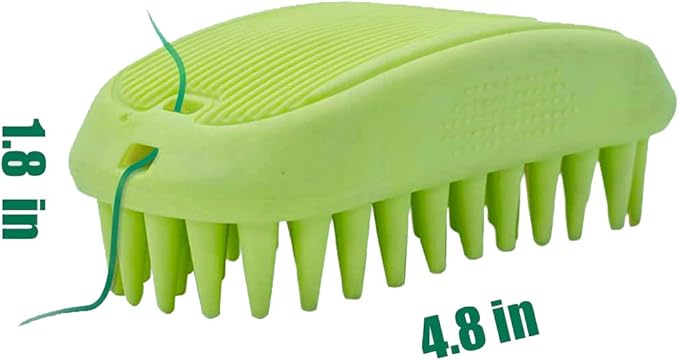 ZOOPOLR Pet Silicone Shampoo Brush for Long & Short Hair, Pink ( New ), Medium Large Pets Dogs Cats, Silicone Shower Wash Curry Brush, Massage Comb