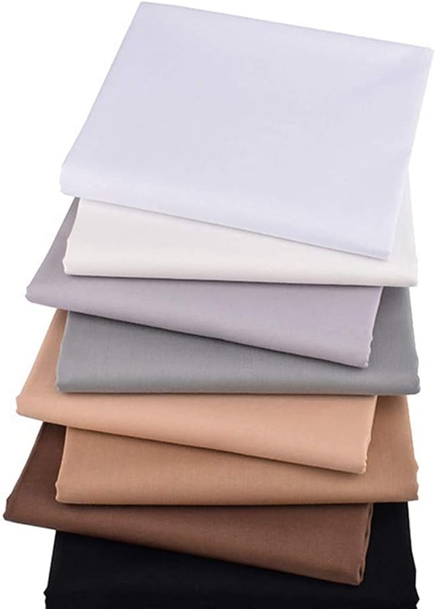 Aubliss 8pcs Fat Quarter Fabric Bundles (100% Cotton - 20‘’ x 20‘’) Quilting Cotton Craft Fabric Pre-Cut Squares Sheets for Patchwork Sewing Quilting Crafting