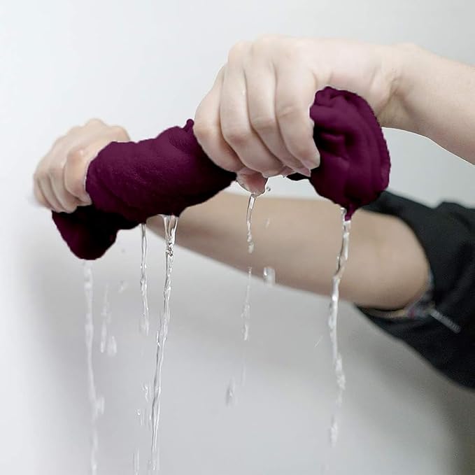 TOALLA 100% Cotton Washcloths - 60 Pack|400 GSM|Soft Face & Body Washcloths|Highly Absorbent|12 x 12 in|Purple
