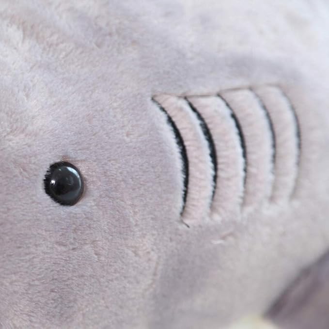 VSFNDB Stuffed Shark Animal Plush Toy 16 Inch Long Great White Animal Stuffed Plushies Super Soft Cute Cuddly Pillow Cushion Stuff Dolls Gift for Children Kids Boys Girls Room Decor Bedtime, 16Inches