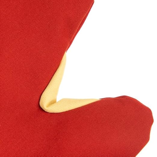 San Jamar CTC15 Cool Touch Conventional Oven Mitt Heat Protection up to 500° F, 15" Length, Red