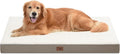 Tail Stories Orthopedic Dog Bed for Extra Large Dogs, XL Waterproof Comfort Pet Bed for Large Sized Dog, Egg Crate Foam Pet Bed with Removable Washable Cover, Khaki White