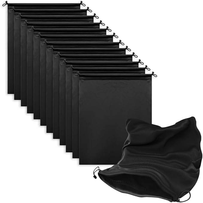 MtuxuYR Microfiber Drawstring Bags, Multi-Size Soft Protective Pouches for Shoes, Ski Goggles, Sunglasses, Handbags & Camera Lenses