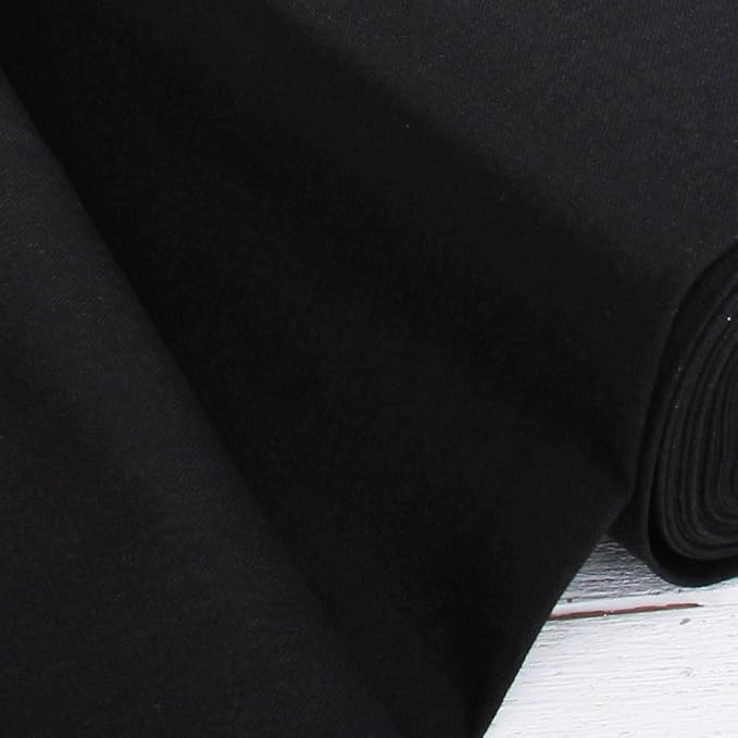 10 Yard Cut of Threadart Linen Fabric - Premium Cotton Linen Fabric for Embroidery, Cross Stitch, Apparel, Canvas, Home Décor- 55" Width - Black