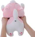 Shiba Inu Dog Plush Pillow, Cute Soft Corgi Stuffed Animals Doll Toys Gifts for Valentine, Christmas, Birthday, Bed, Sofa Chair (Pink Smiling Eye, 13.5in)