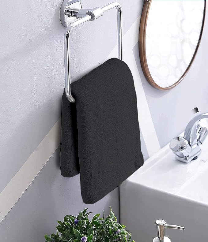 TOALLA 100% Cotton Washcloths 60 Pack|700 GSM|Soft Wash Cloth for Face|Wash Cloth Bulk Pack|Washcloth for Body and Face|Highly Absorbent|Fingertip Towel|Washcloth for Bath Room|12 x 12 Inches|Grey