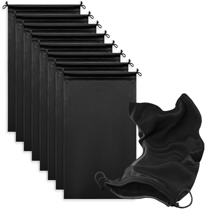 MtuxuYR Microfiber Drawstring Bags, Multi-Size Soft Protective Pouches for Shoes, Ski Goggles, Sunglasses, Handbags & Camera Lenses
