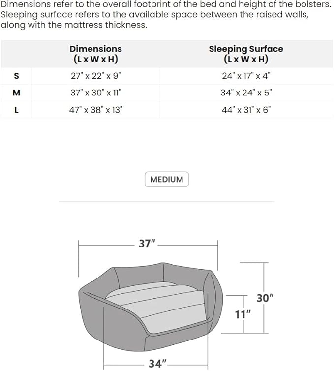 K9 Ballistics Tough Ripstop Oval Bolster Dog Bed, Calming Round Den Shape, Scratch Resistant, Machine Washable - Medium, Pacific Blue Premium Finish