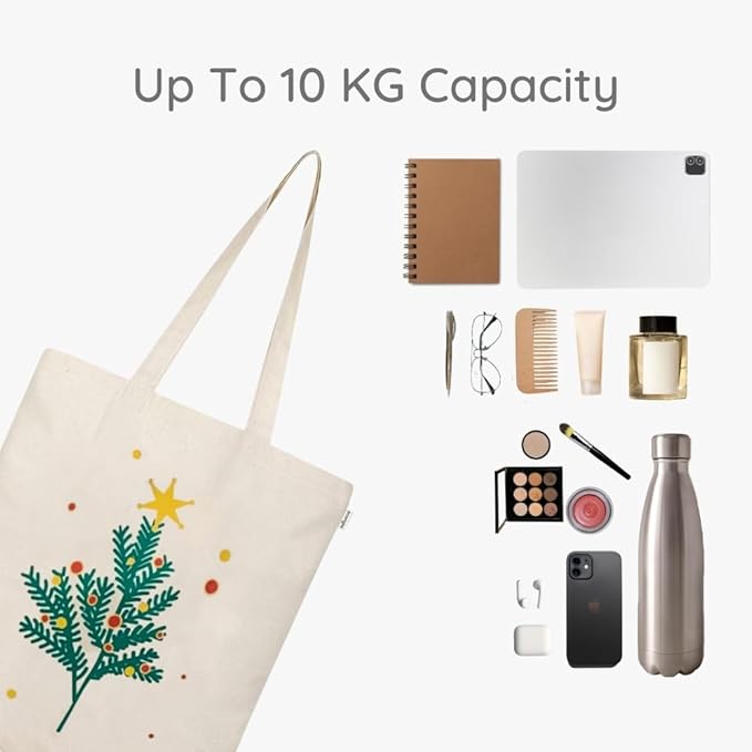 Eco Right Tote Bag for Women, Reusable Grocery Bag, Canvas Tote Bag for Shopping, Cotton Bag for Daily Use, Gifts for Women