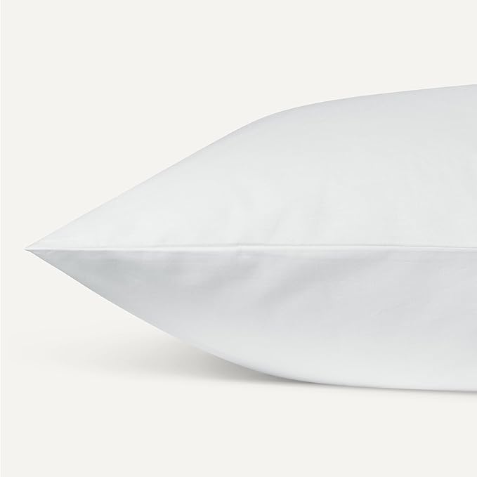 Amazon Basics Organic Cotton Sheet Set with 1-Piece Pillowcase, White, Twin XL