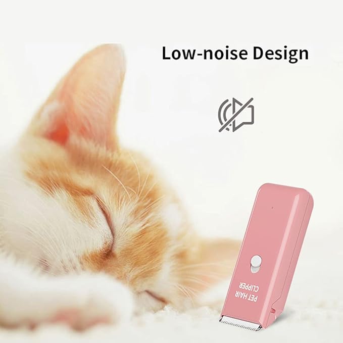 Tileon Dog Clippers,Quiet Washable USB Rechargeable Cordless Dog Grooming Kit,Electric Pets Hair Trimmers Shaver Shears for Dogs and Cats Pink