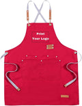 YOWESHOP Personlized Chef Apron Cross Back Apron with Adjustable Straps Canvas Embroidered & Printing