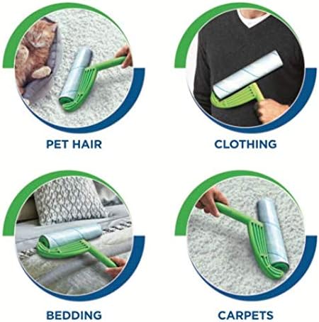 Leo Large 10-Inch Wide Lint Roller Refills 6 Rolls 300 Ultra-Wide Sheets for Lint Removers Household Cleaning Easily Remove Pet Hair Dust and Debris from Floors Carpets and Furniture