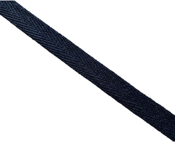 QIANF Eco Friendly Twill Tape Ribbon 100% Cotton Black 2 Inch Wide 50 Yard Roll Herringbone Tape(2 Inch-50Yard, Black)