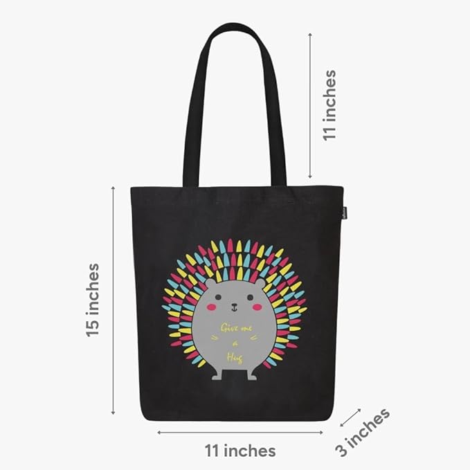 Ecoright Tote Bag for Women with Zipper, Small Tote Bag, Canvas Bag, Reusable Cotton Bag for Beach, Grocery, School & Work