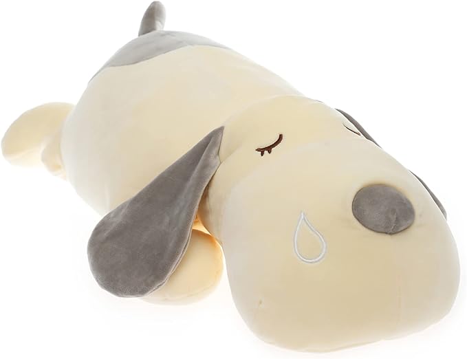 ERDAO Dog Plush Pillow, Soft Dog Stuffed Animals Toy Plushie Body Pillow Gifts for Kids Girls Boys (Gray, 21.6 inch)