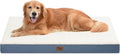 Tail Stories Orthopedic Dog Bed for Extra Large Dogs, XL Comfort Pet Mat for Large Sized Dog 44x32 Inch, Egg Crate Foam with Removable Washable Oxford Cover, Blue White