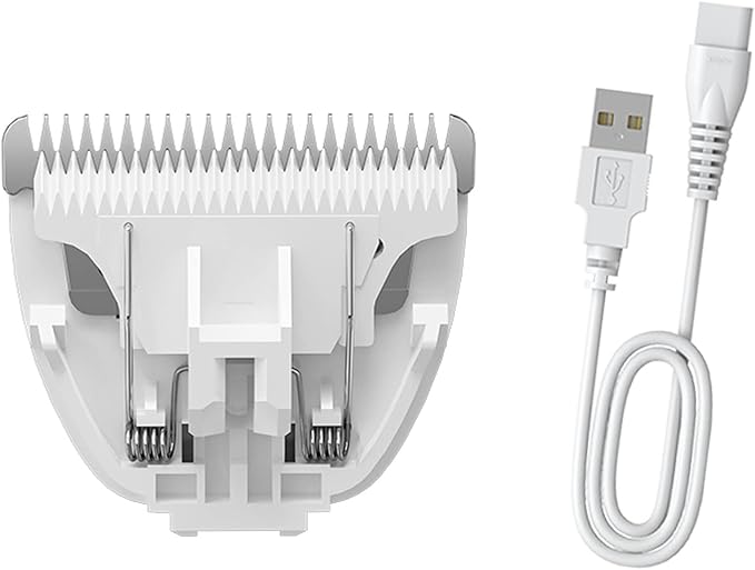 Tileon Blade Replacement & Charged Cable for Pet Hair Trimmers,1 Replacement Blade & 1 Replacement Cable for Dog Shavers