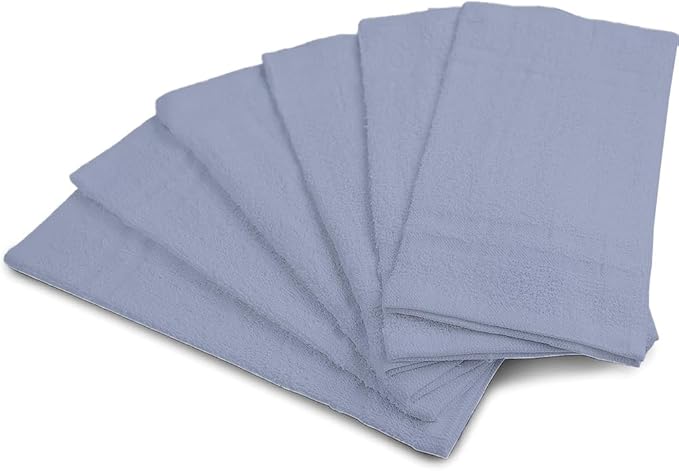 TOALLA 100% Cotton Washcloths - 60 Pack|700 GSM|Soft Face & Body Washcloths|Highly Absorbent|12 x 12 Inches|Blue