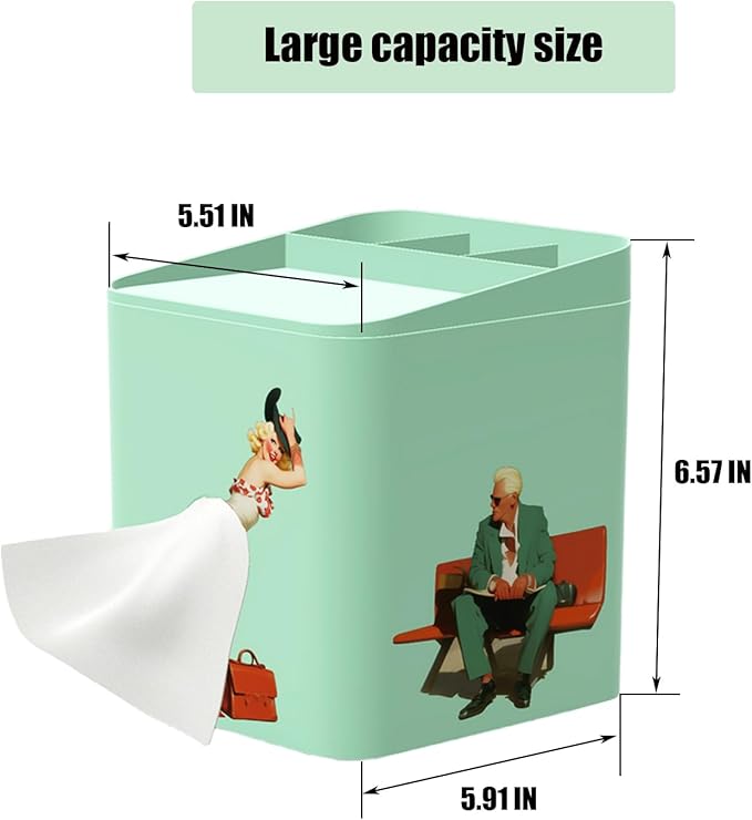 WSOQYEO Skirt Tissue Box Holder Funny Decorative Tissue Box Cover for House Bathroom Living Room Bedroom & Office