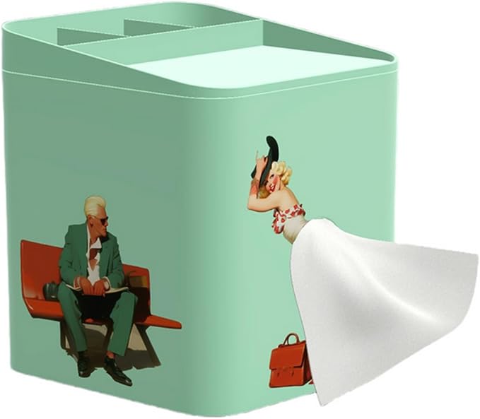 WSOQYEO Skirt Tissue Box Holder Funny Decorative Tissue Box Cover for House Bathroom Living Room Bedroom & Office